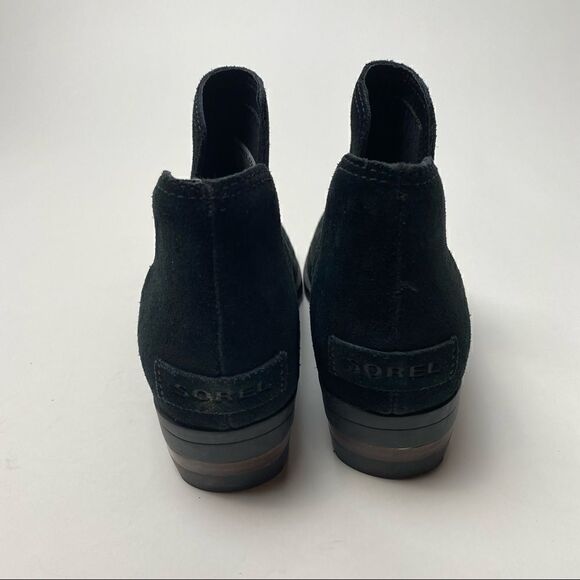 Sorel Lolla Cut Out Ankle Boots Black Suede 6.5 waterproof - Picture 4 of 6